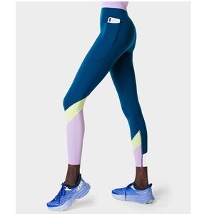 Sweaty Betty Power HIGH Waist 7/8 Color Block Ultra Sculpt Leggings Size 10